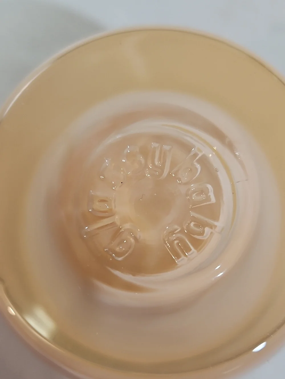 Pre-Triskelion Glassybaby Creamy Peach Votive Candle Holder, #2
